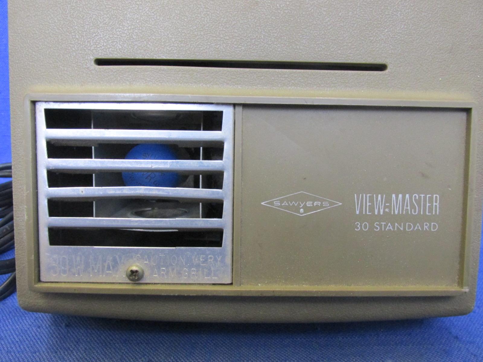 Vintage – Sawyer's View Master 30wt Std. Projector Serial # 005-7691 – 5 1/4”H x 6 3/4”W x 7 1/4”D –