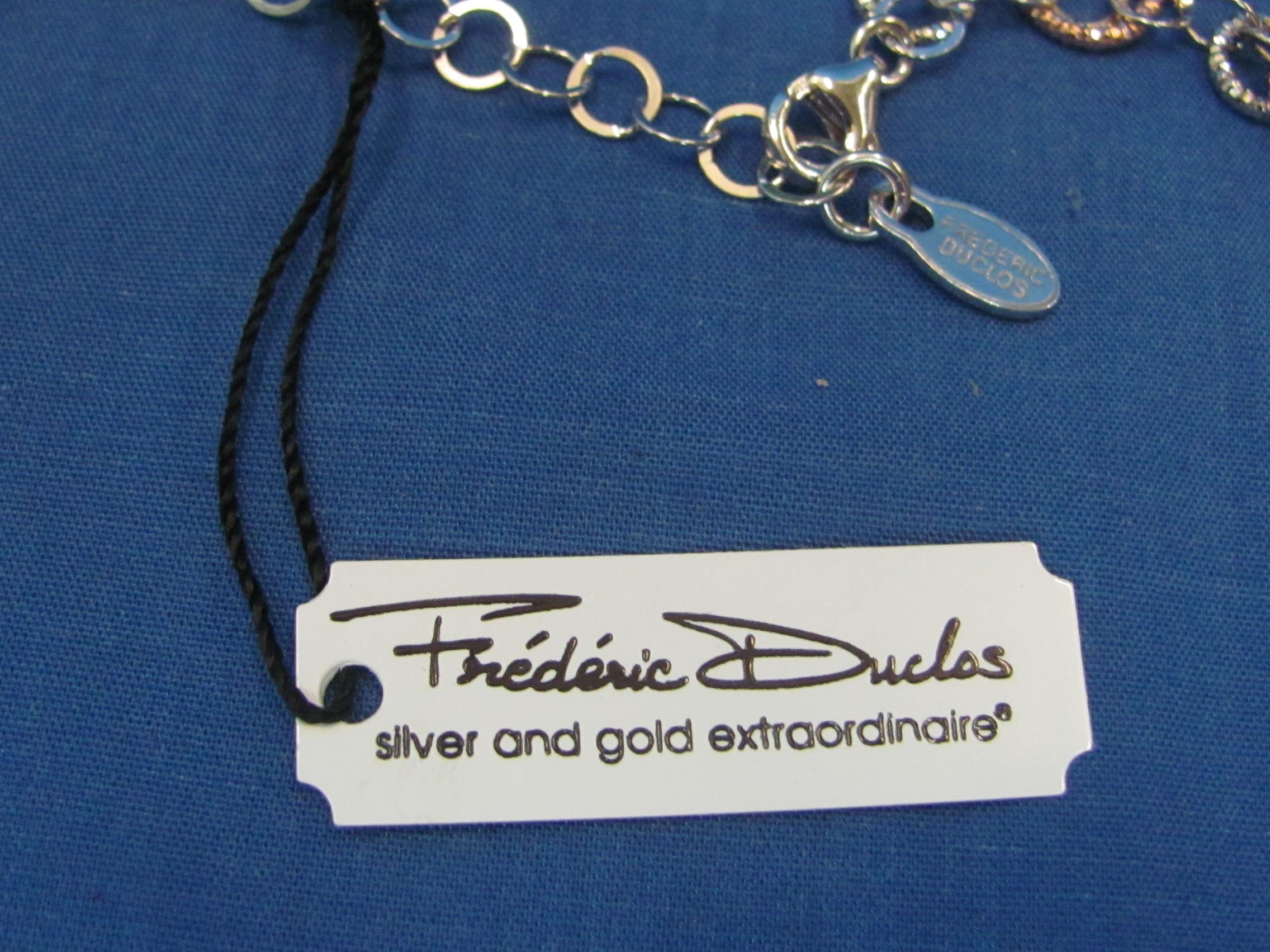 Frederic Duclos Sterling Silver Necklace – New w Tag - 18” Long – Weight is 18.0 grams