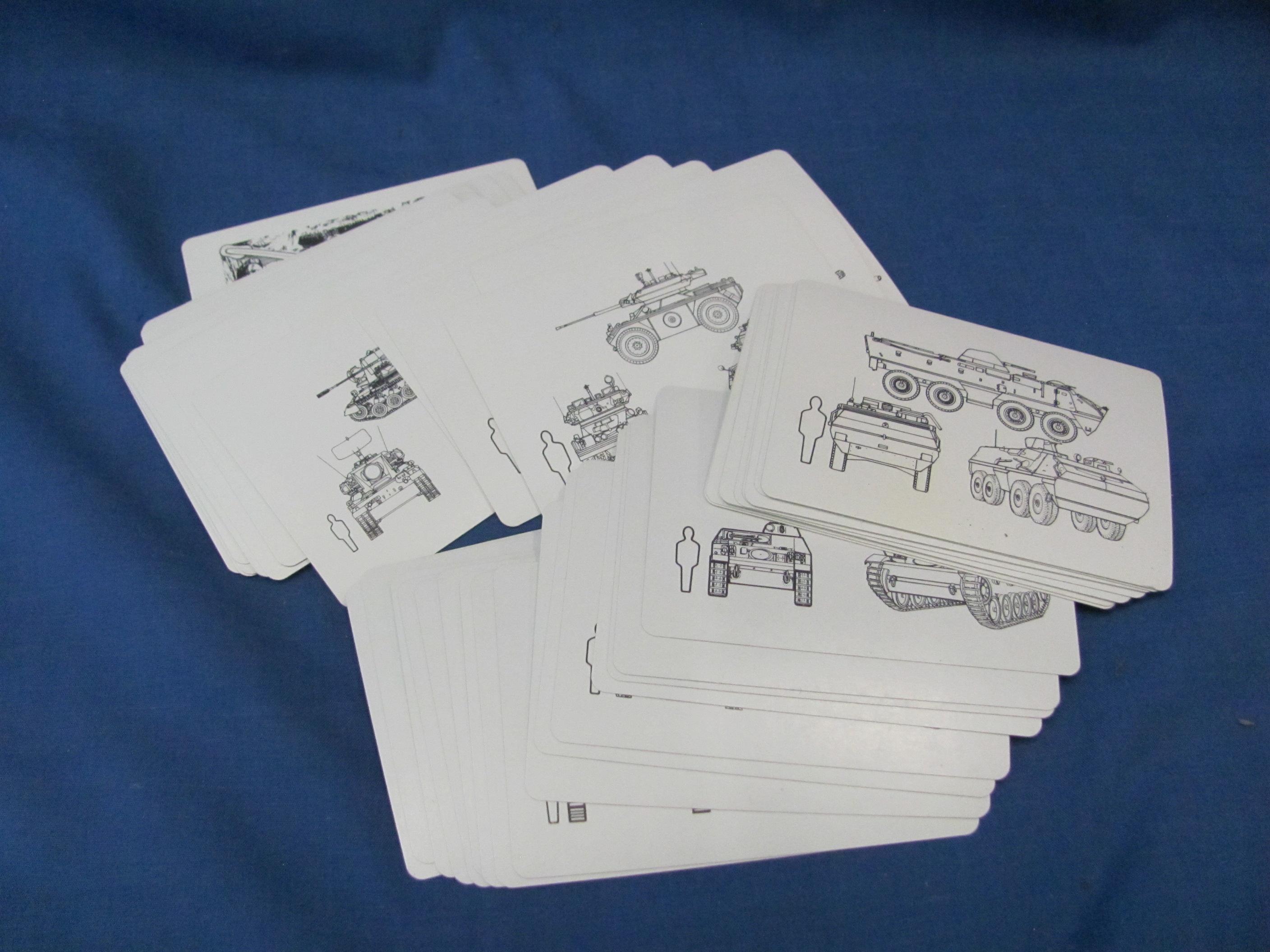 1984 U.S. Army Armored Vehicle Recognition Study Cards – Complete – Box Damaged