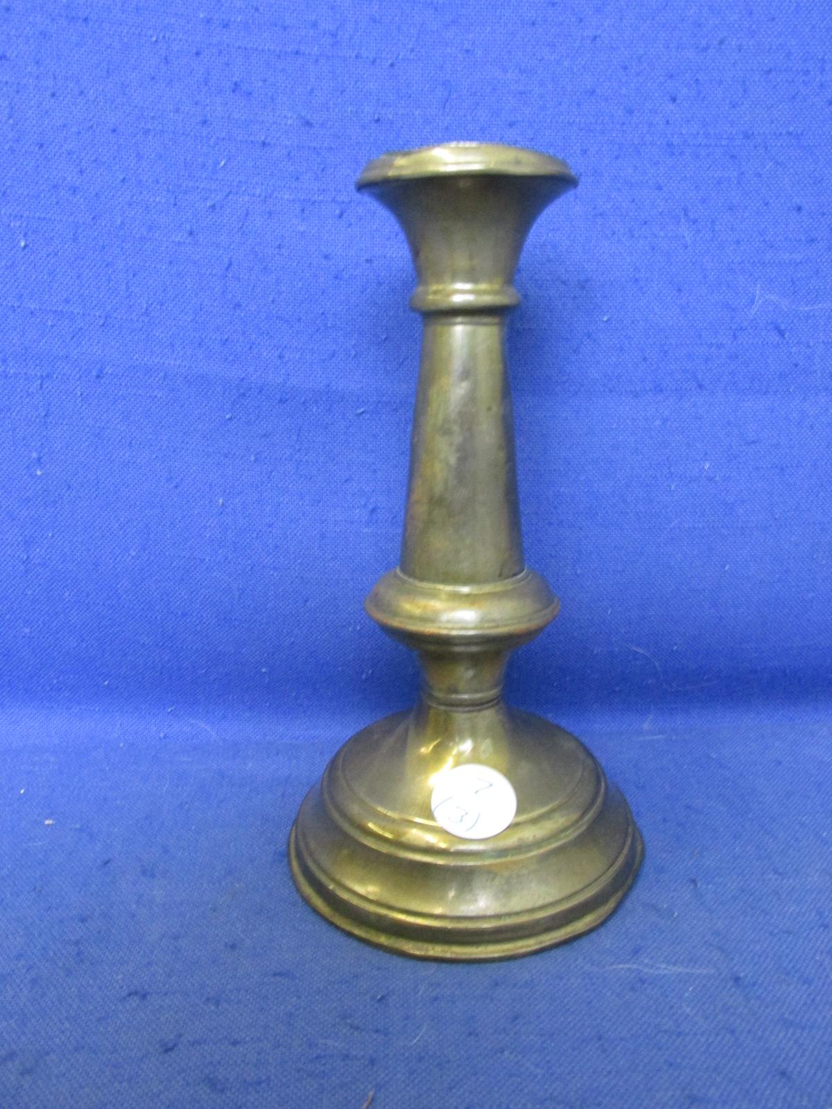 Lot Of 3 Brass Candlesticks – Pair Of Baldwin (CM) 9 3/4”H - (1) Weighted Base Candlestick 6 3/4”H