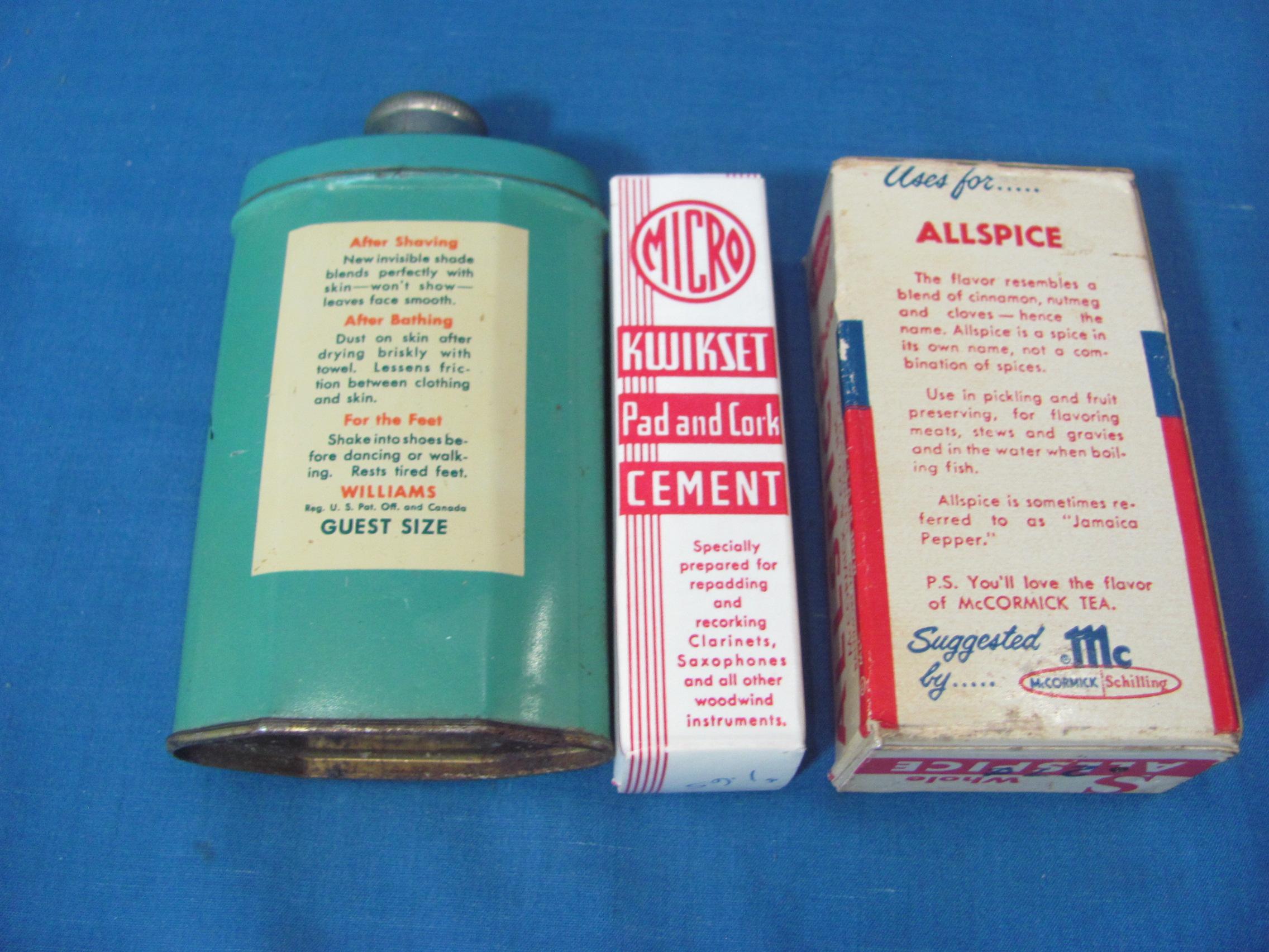 12 Items :Vintage Bottles/Tins & other Packaging – Great Shelf-Display Fillers - Colorful