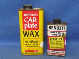 Renuzit Spot Remover & Johnson's Wax Cans – 4 & 10 oz – Some Contents