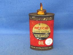 Necchi & JC Penny's Sewing Machine Oil Cans – 3 & 4 oz – Some Contents