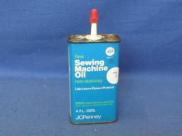 Necchi & JC Penny's Sewing Machine Oil Cans – 3 & 4 oz – Some Contents