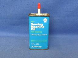 Necchi & JC Penny's Sewing Machine Oil Cans – 3 & 4 oz – Some Contents