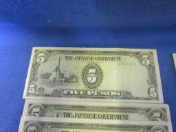 Vintage Lot Of 10 WW 2 Japanese Occupation Of The Philippines Notes – Please Consult Pictures -