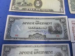 Vintage Lot Of 10 WW 2 Japanese Occupation Of The Philippines Notes – Please Consult Pictures -