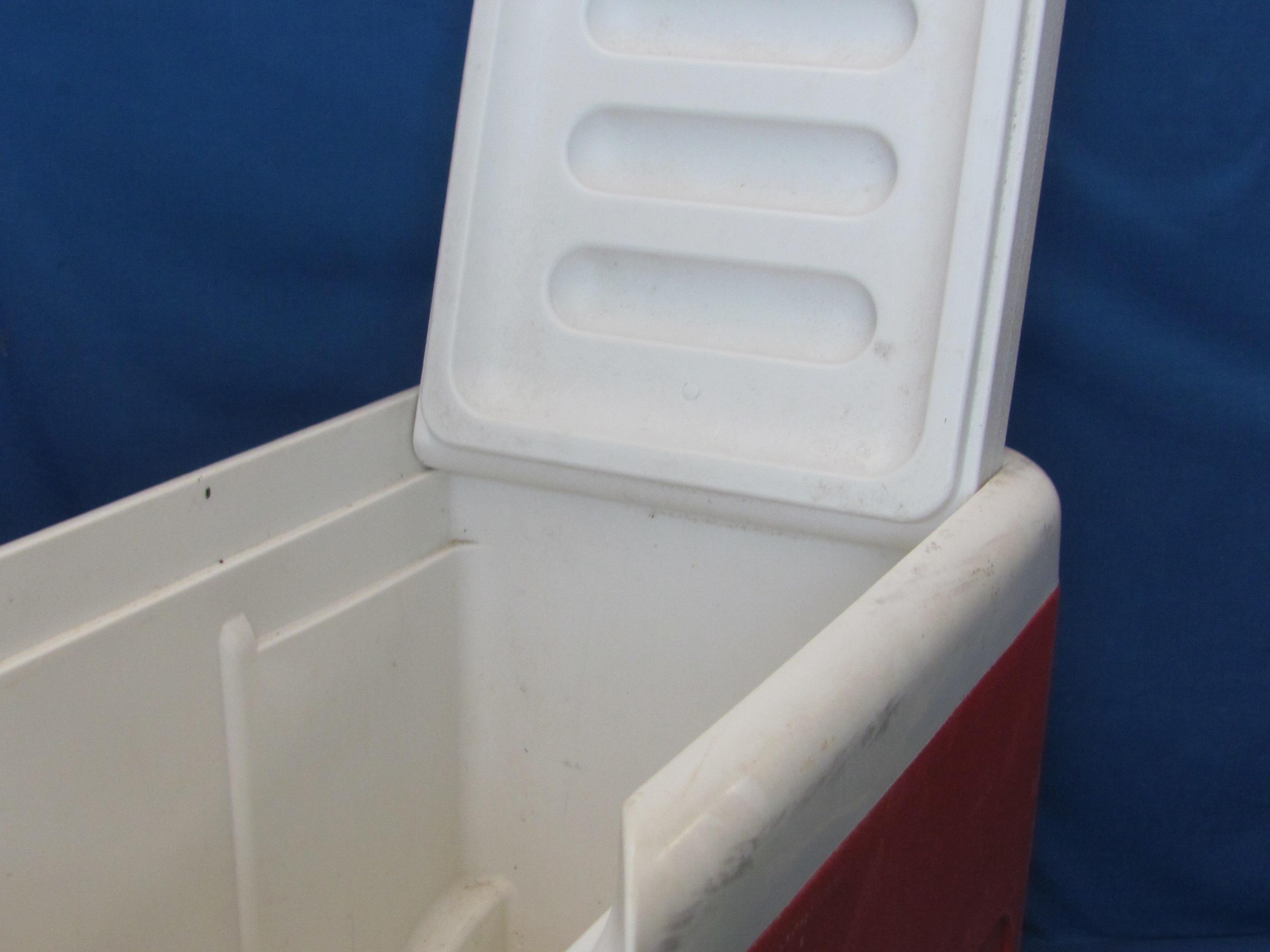 Igloo Wheelie – Cool 42 Plastic Cooler – 12 1/2” x 22 1/2” - 15 1/2” T – As Shown