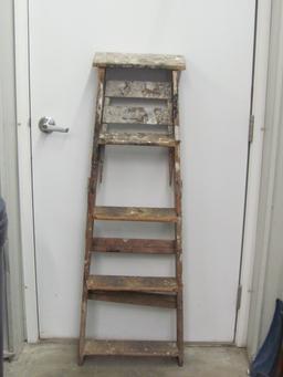 Wood Step Ladder – 50” T – No Shipping – As Shown