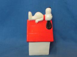Snoopy Banks – 1966 & 1970 Plastic & Ceramic – Small Holes On Plastic Bank