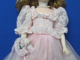 Vintage Plastic Madame Alexander Doll – Bridesmaid in Pink Dress – 17” - Missing Hat