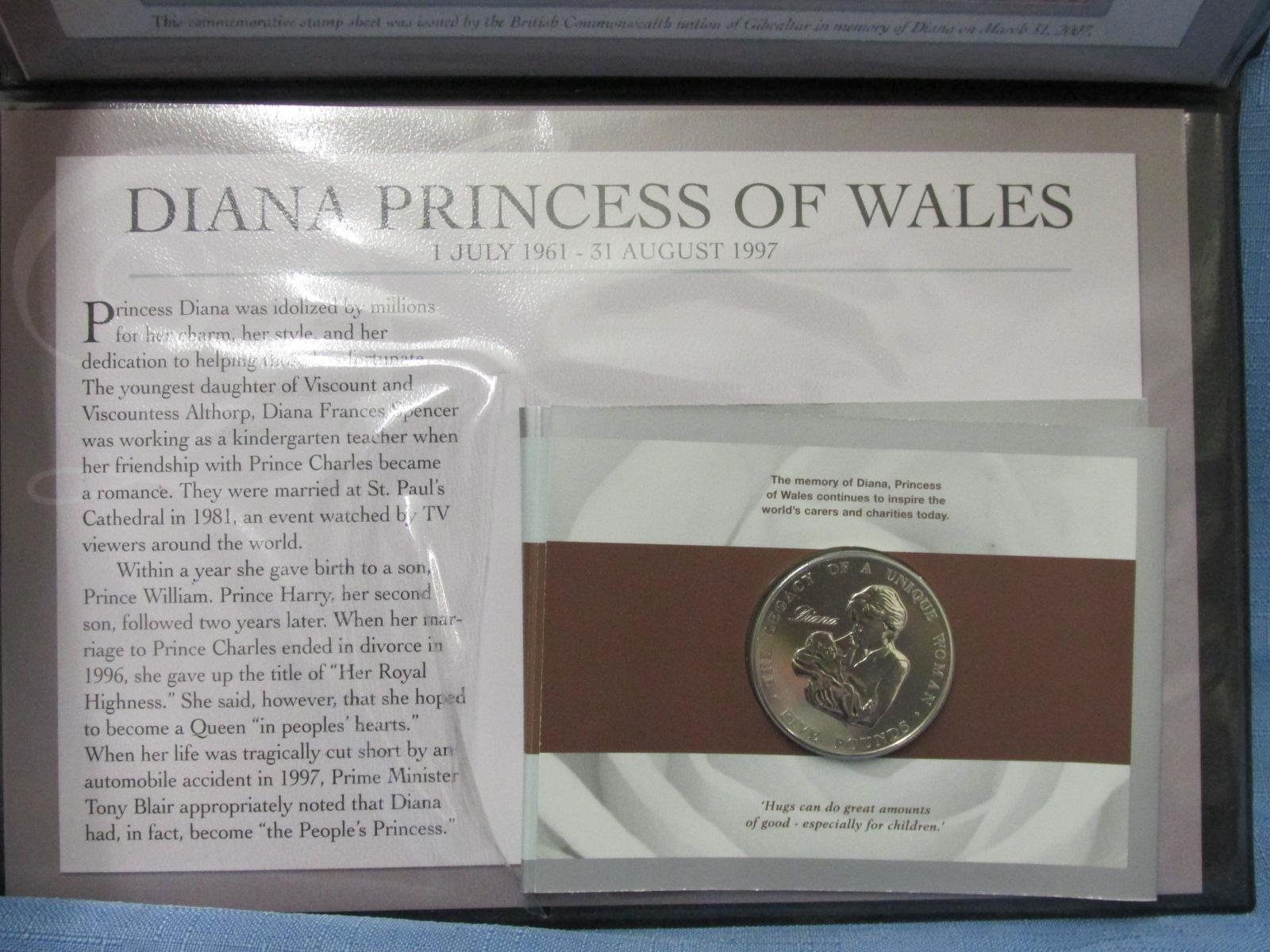 Diana Princess of Wales Tribute Book w/Coin