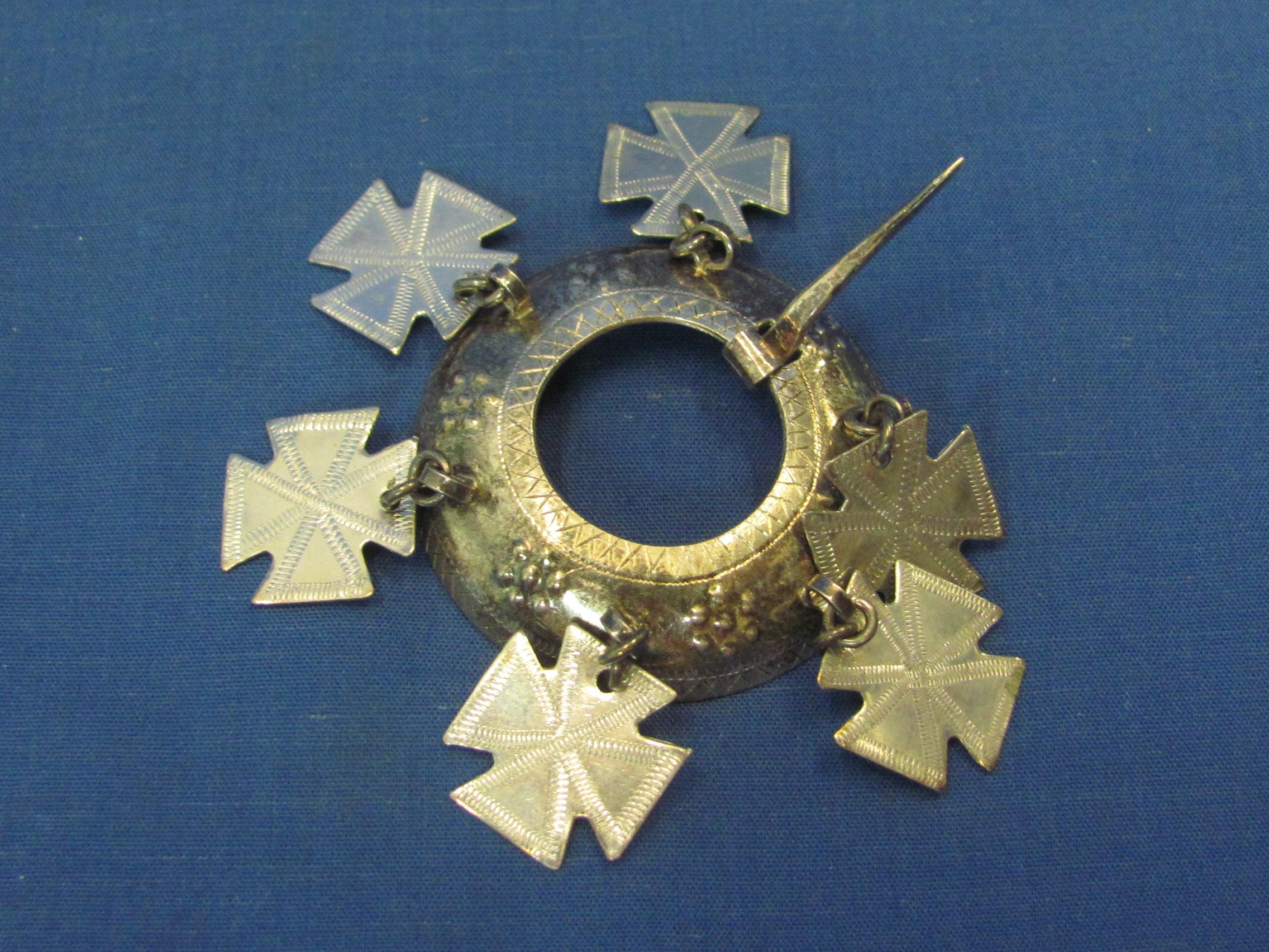 Interesting Pendant? Sterling Silver – Signed “Hildur”  Hildur Hafstein? 16.4 grams