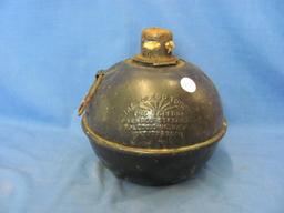 Toledo Torch Smudge Pot – 7 1/4” T – Embossed Print – Missing Cap – Bottom Dent