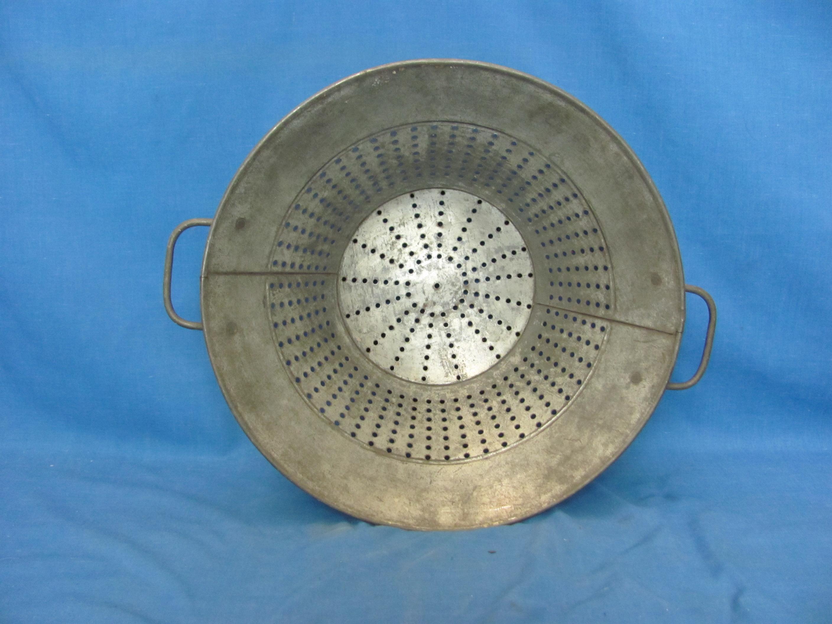 Metal Kitchen Ware – Grater – Food Chopper – Colander Strainer – As Shown