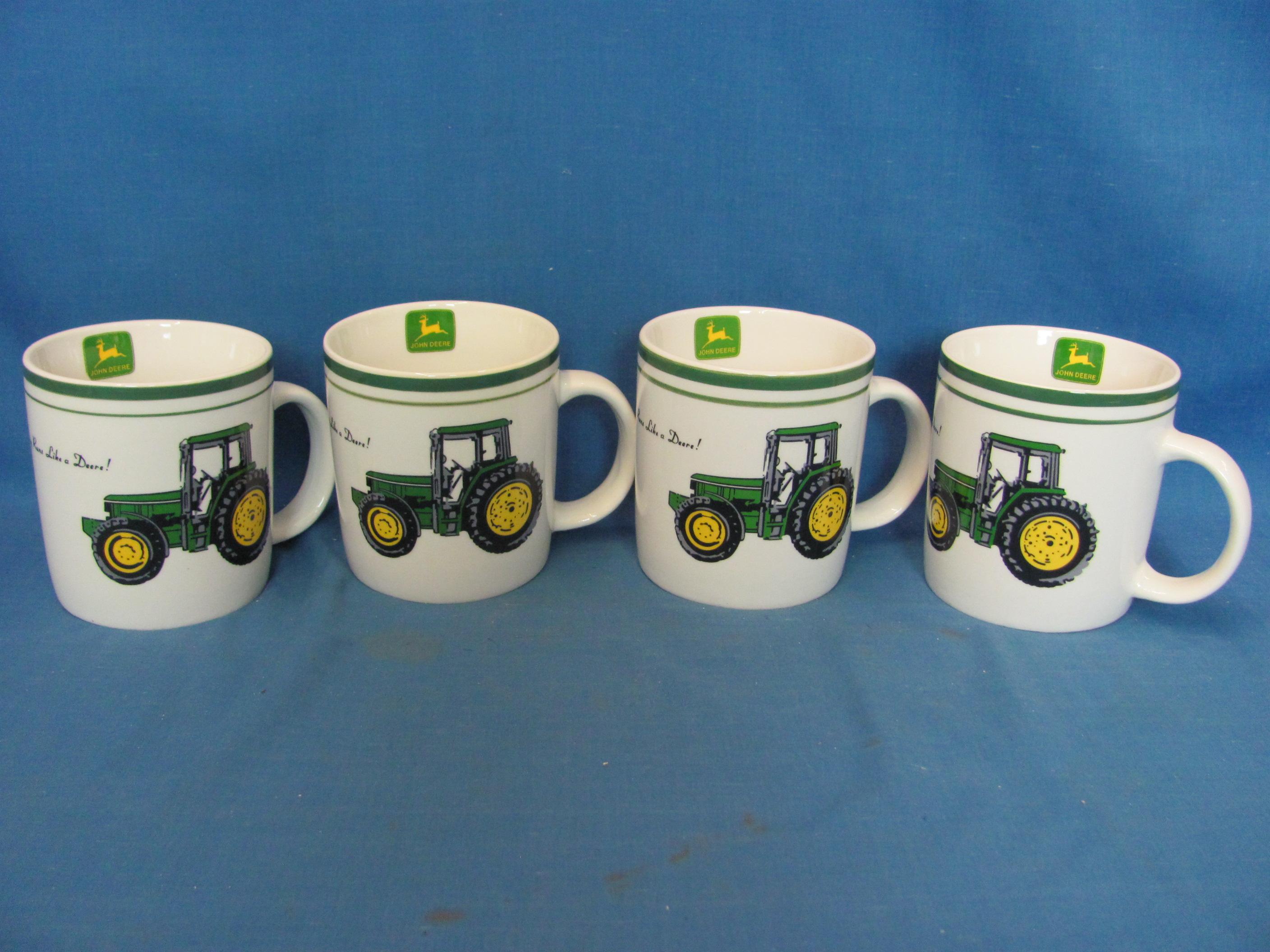 Gibson John Deere Ceramic 12 Piece Dinnerware Set  – Don't Appear To Have Been Used