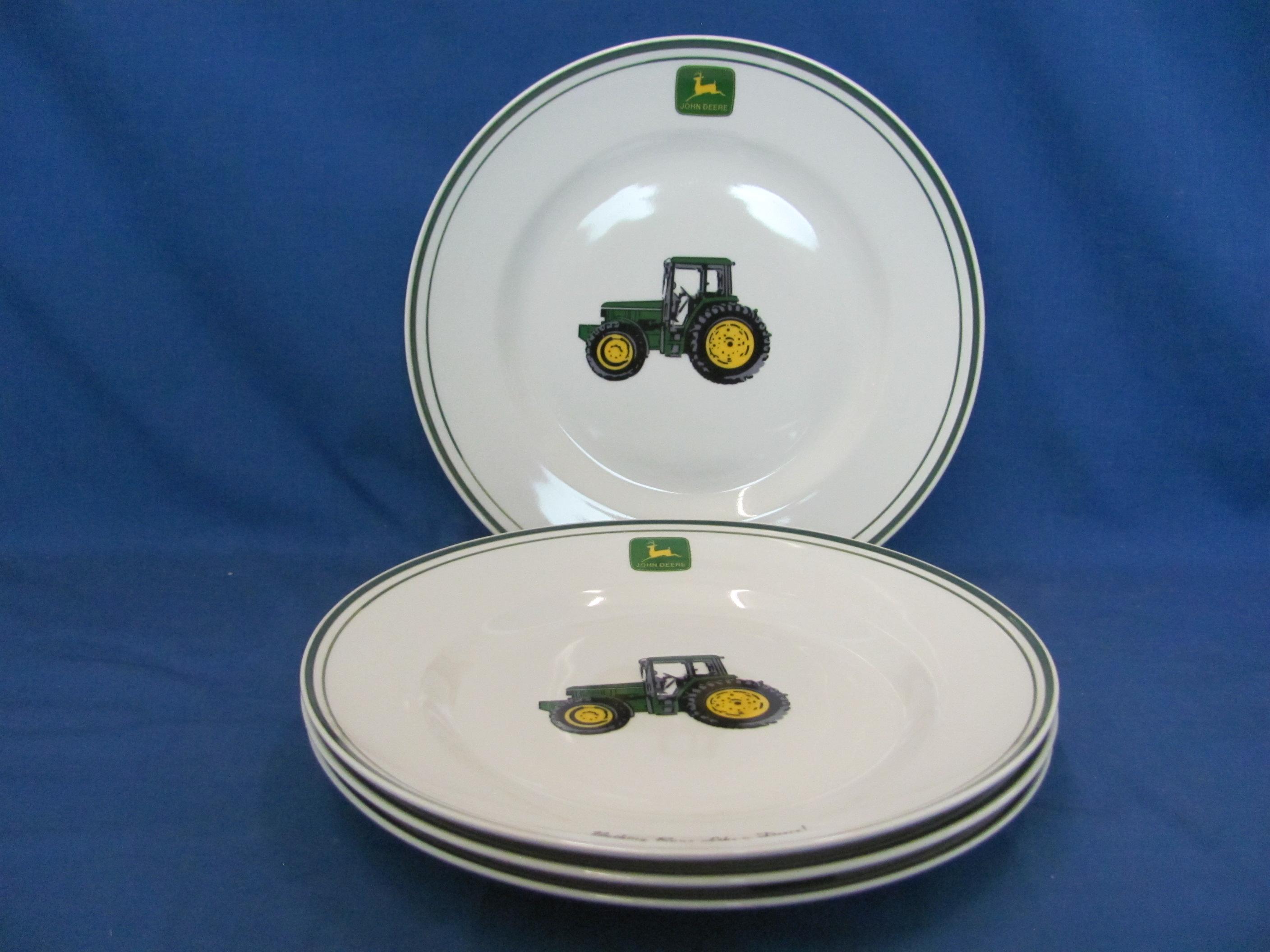 Gibson John Deere Ceramic 12 Piece Dinnerware Set  – Don't Appear To Have Been Used