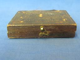 7 Tin Type Photographs – 2 in Brown Case – About 3 1/2” long – Condition varies – As shown