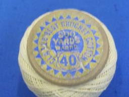 12 Wood Spools of Clark's Crochet Cotton – 200 Yards a spool – 1 Spool has been started