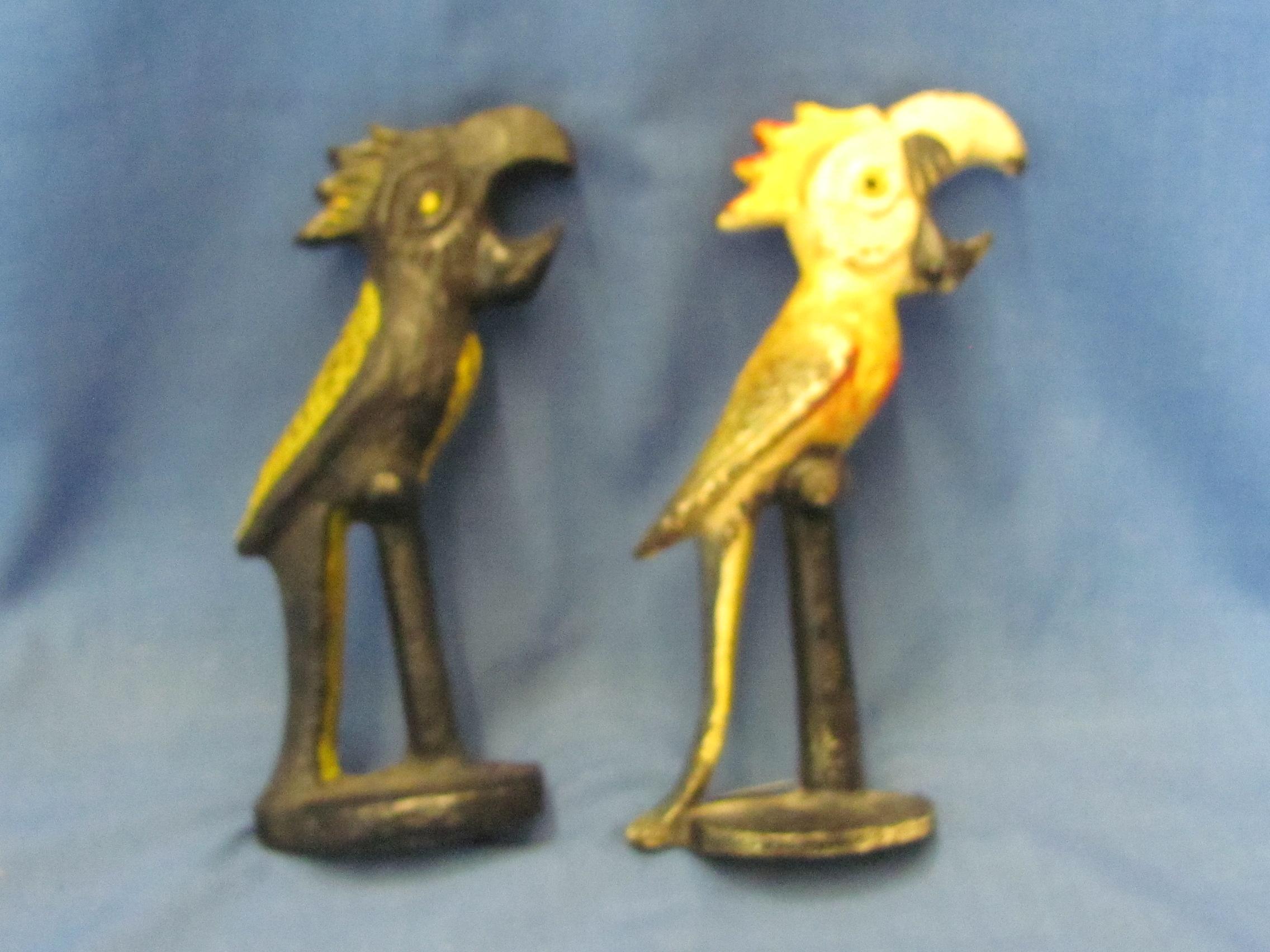 Cast Iron Parakeet Bottle Openers (2) – Tallest 5 1/2” - As Shown