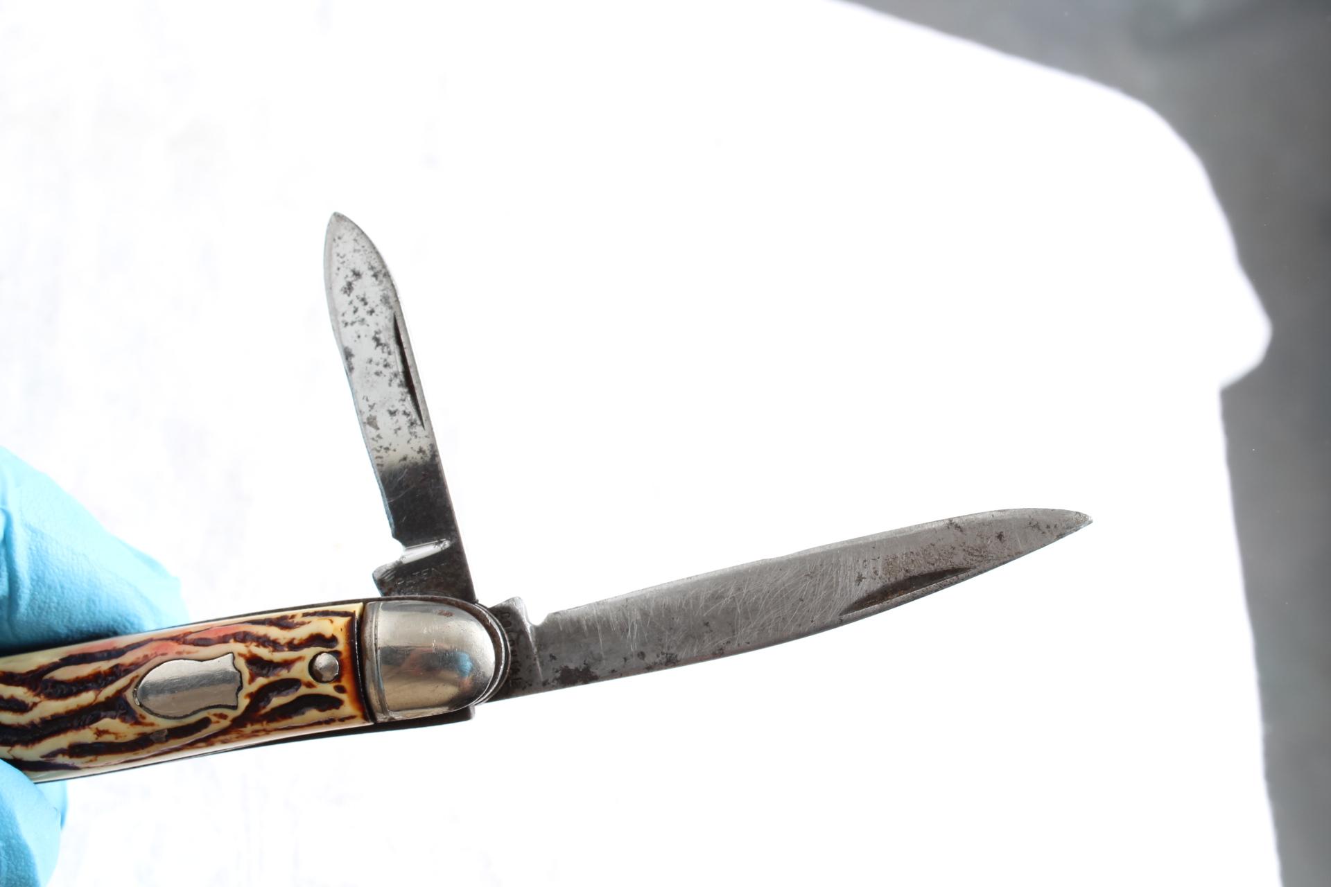 Vintage COLONIAL 2 Blade Pocket Knife Made in USA