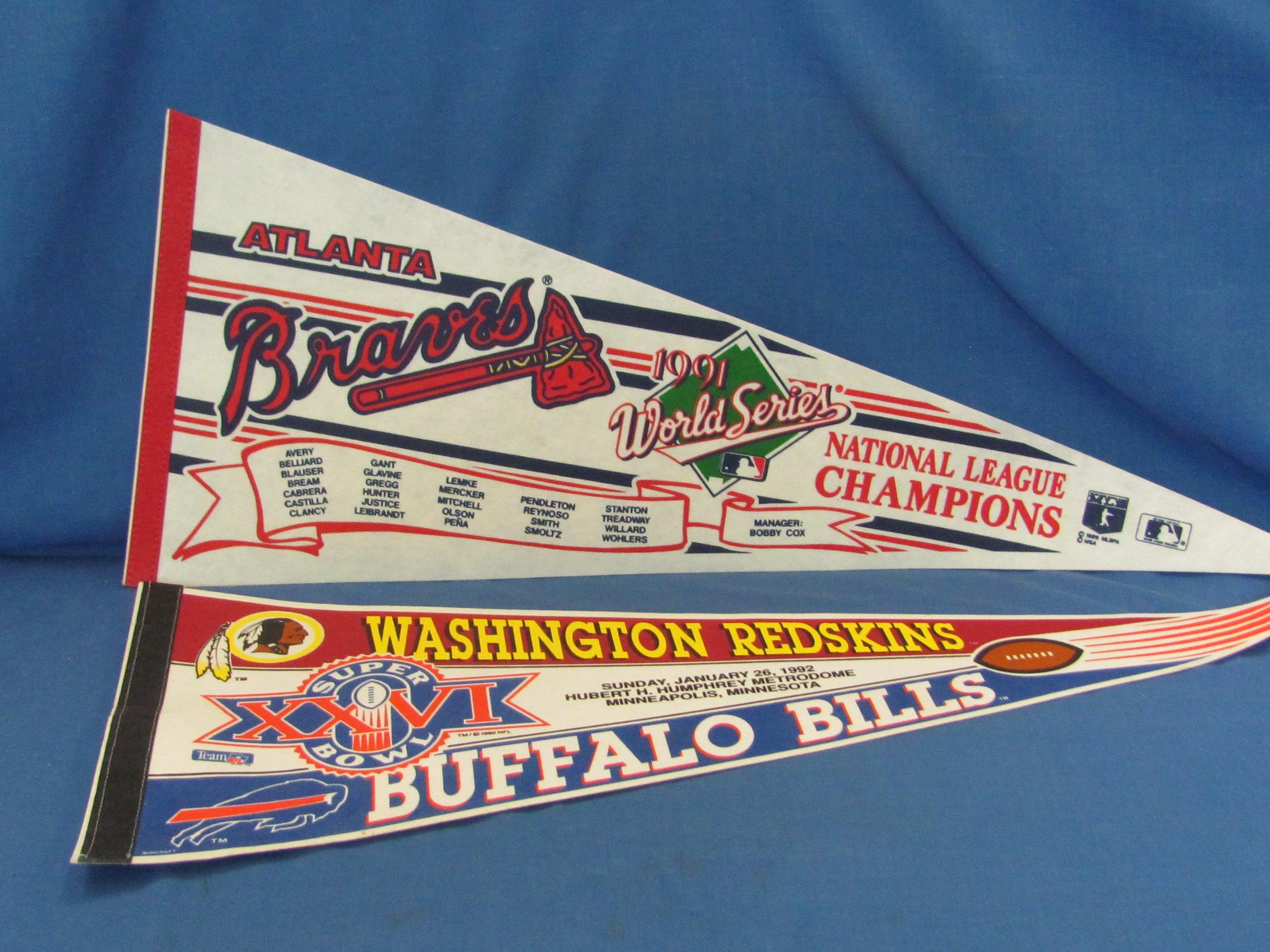 Sports & Souvenir Pennants (40) – 91 Twins – 91 Northstars – Strikers – Royals & Others