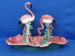 Vintage Retro Ceramic Console Bowl & 2 Pink Flamingo Figurines – Maddux of California