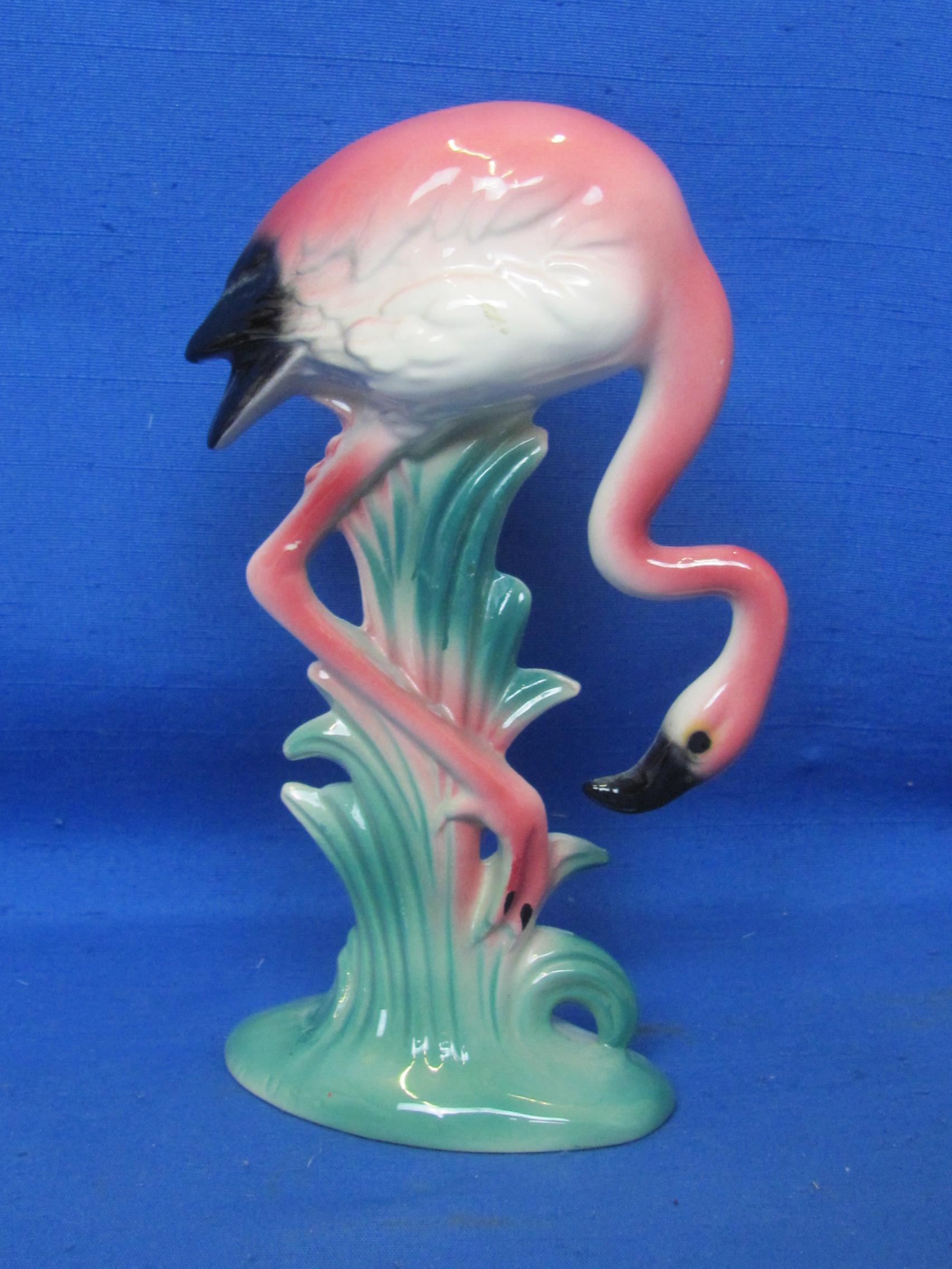 Vintage Retro Ceramic Console Bowl & 2 Pink Flamingo Figurines – Maddux of California