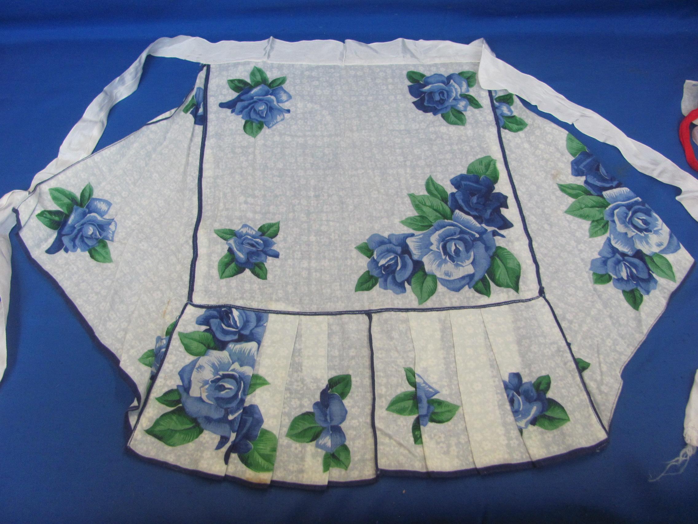 12 Vintage Half Aprons: Sheer – Crocheted – Gingham & more – 1 with Tiny Bible Charm