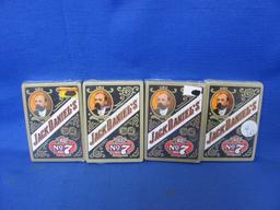 Jack Daniels Old No. 7 Brand Playing Cards – 4 Decks – All Sealed – As Shown