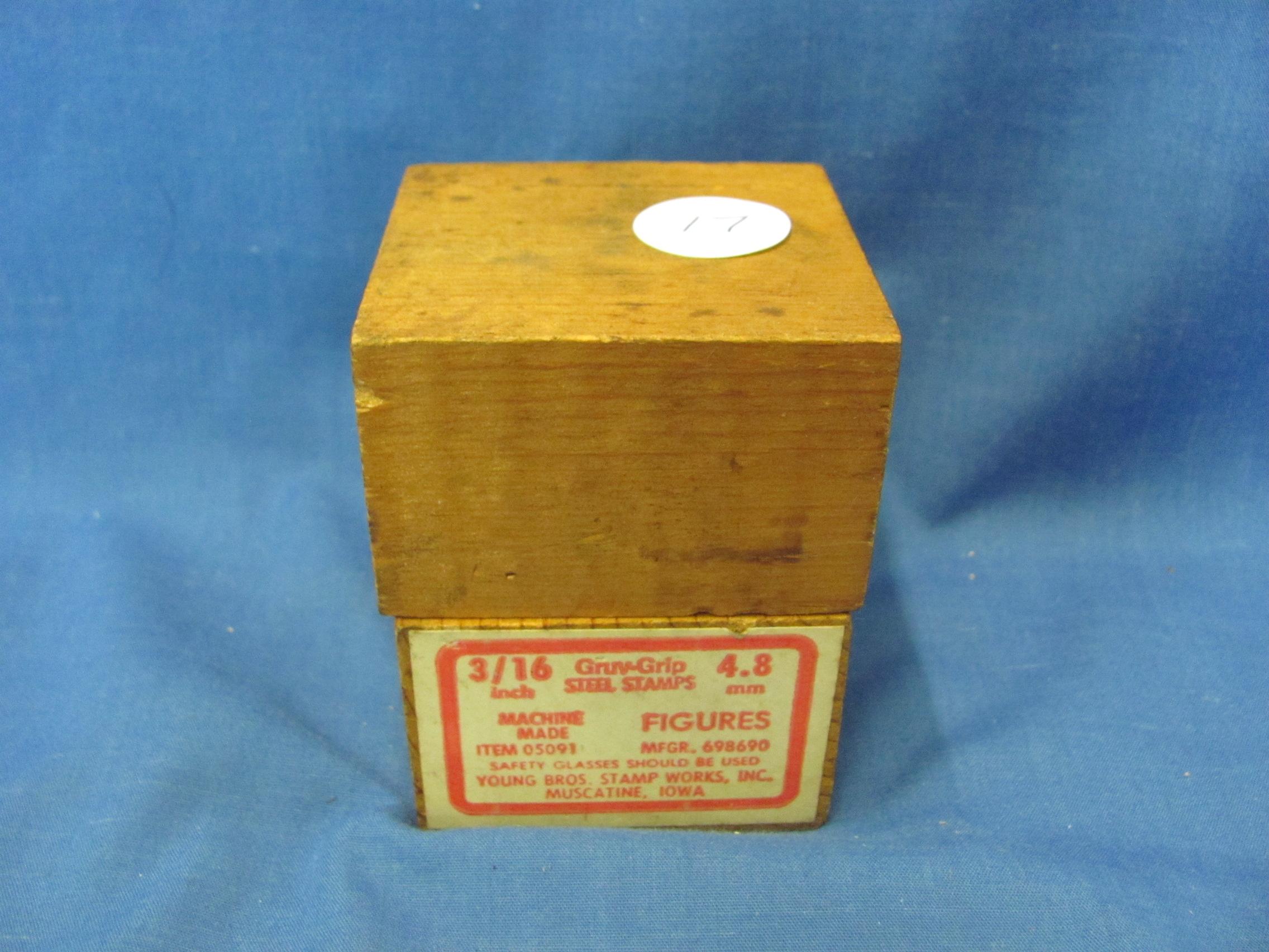 Gruv-Grip 3/16 Steel Stamps With Wood Box – Machine Made – #0-8