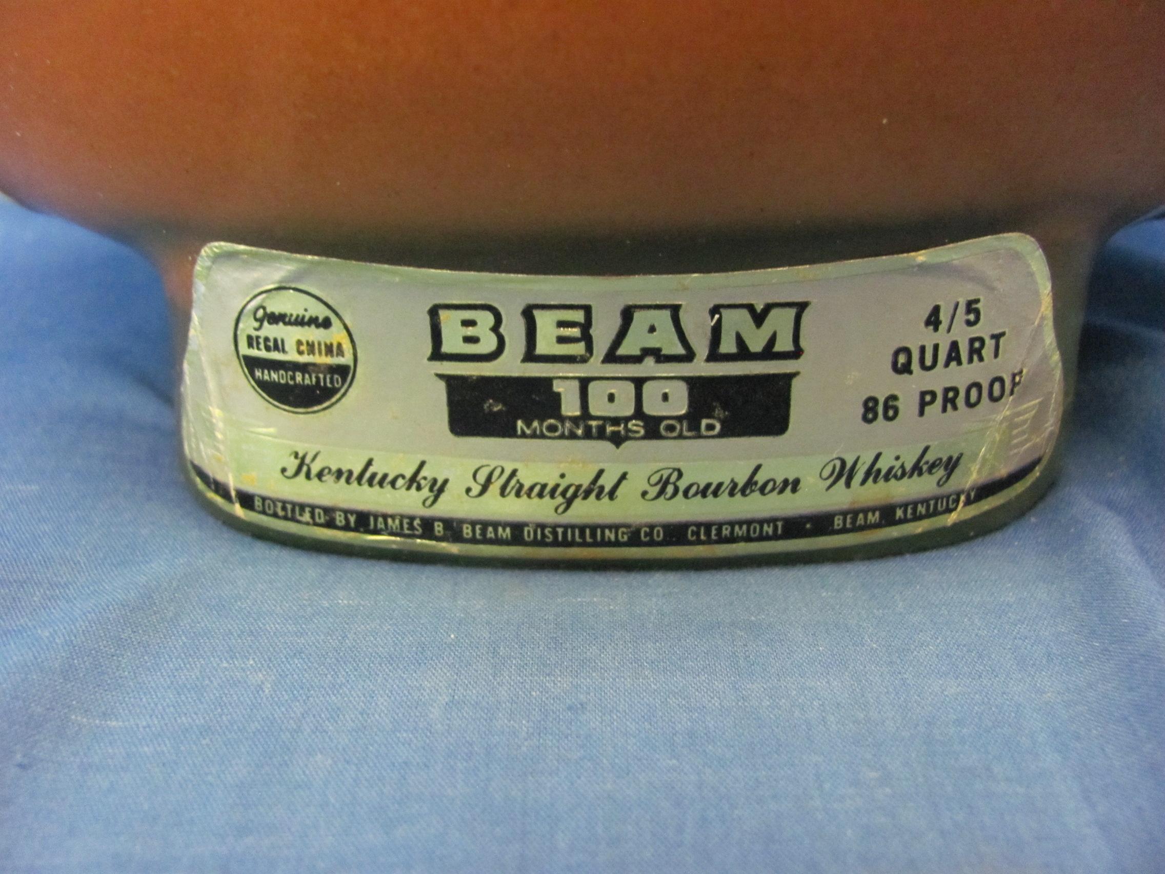 1972 Jim Beam Political Elephant & Football Decanter – 10 1/8” T