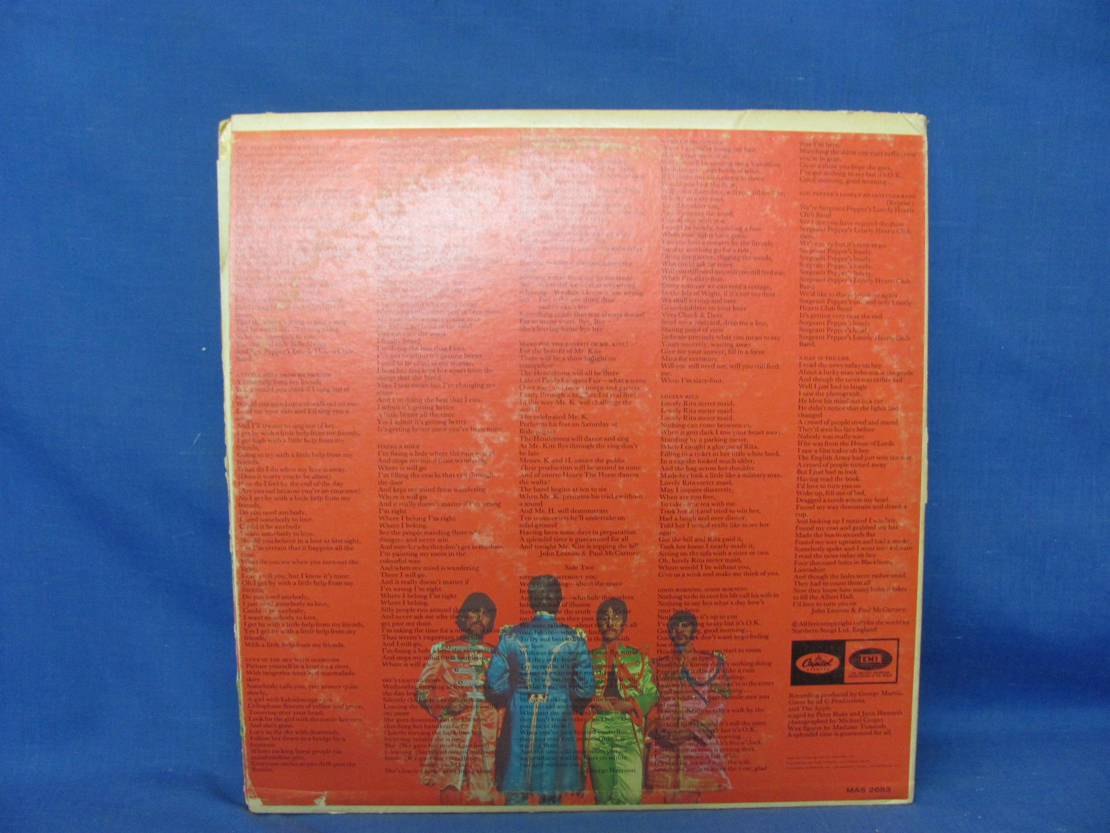 Beatles 'Sgt Peppers Lonely Hearts Club Band' Vinyl LP Record – Case Damaged