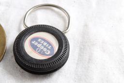 Vintage Cooper Tires Adv Key Chain + Brass Yacht Keys Key Chain