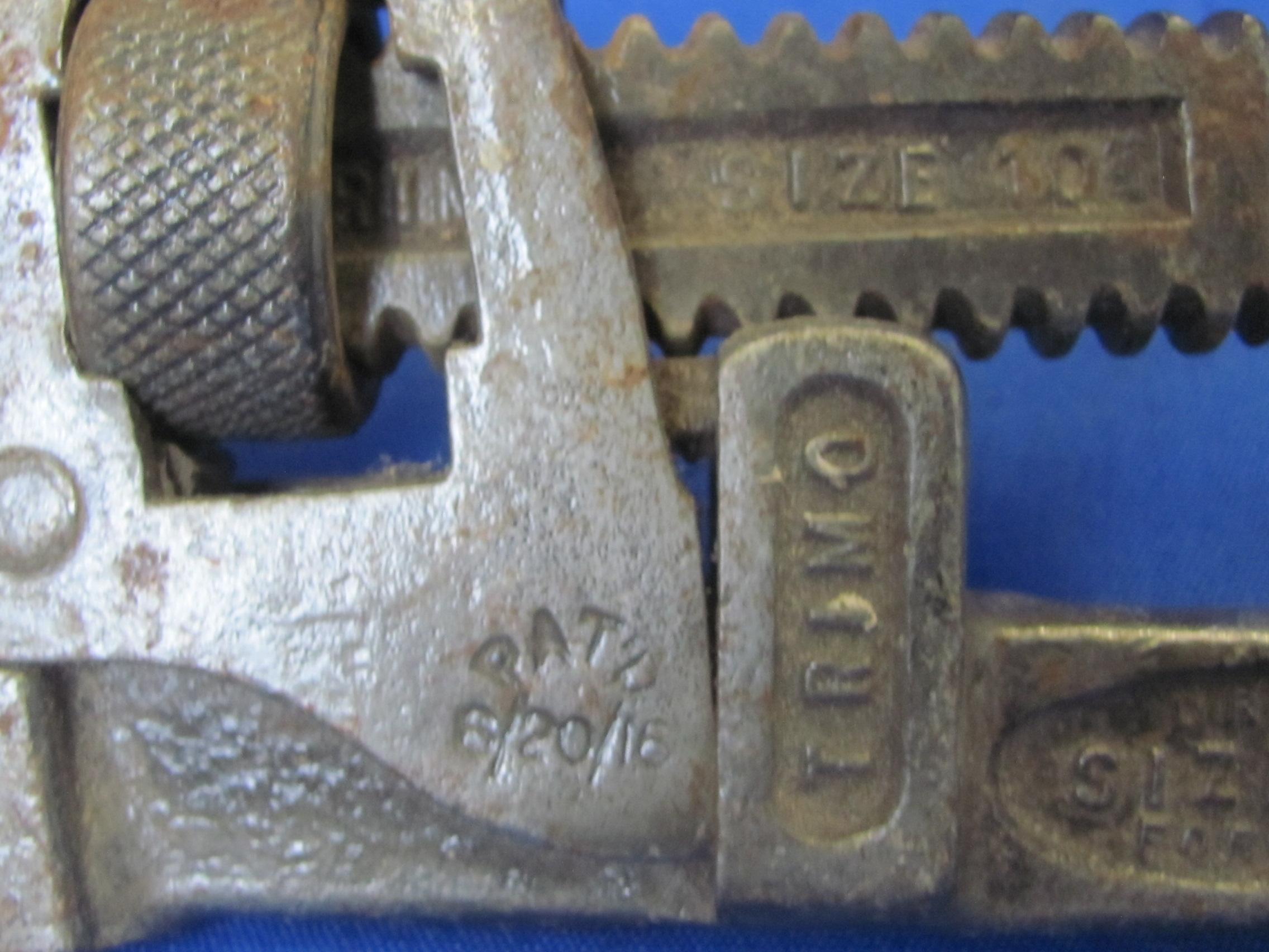 Trimo Pipe Wrench No. 10 – Patent Date 1916 – Made in Roxbury, Mass. - Wood Handle