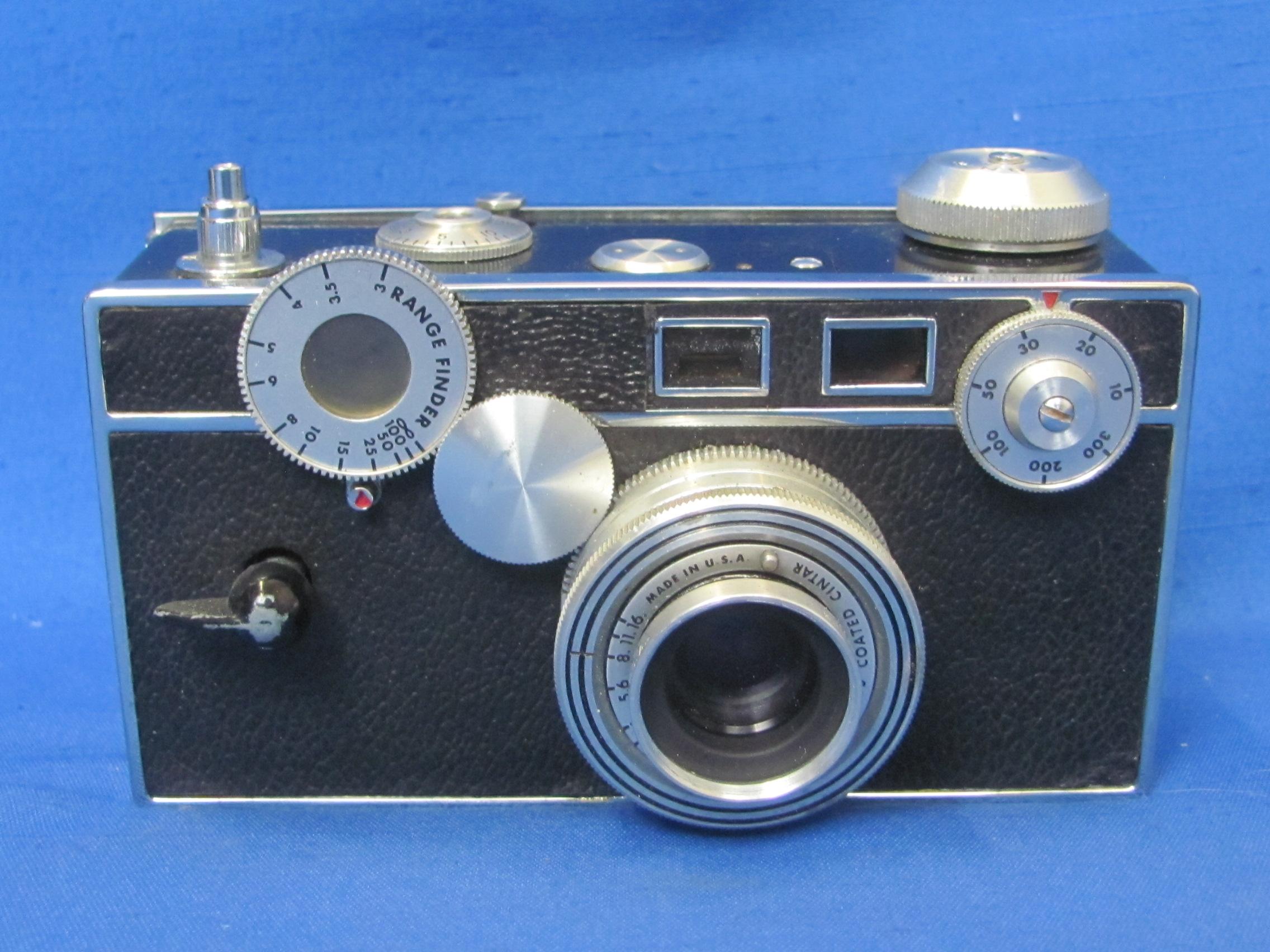 Vintage Argus Camera – The Brick – 50mm Coated Cintar Lens – Range Finder – Case
