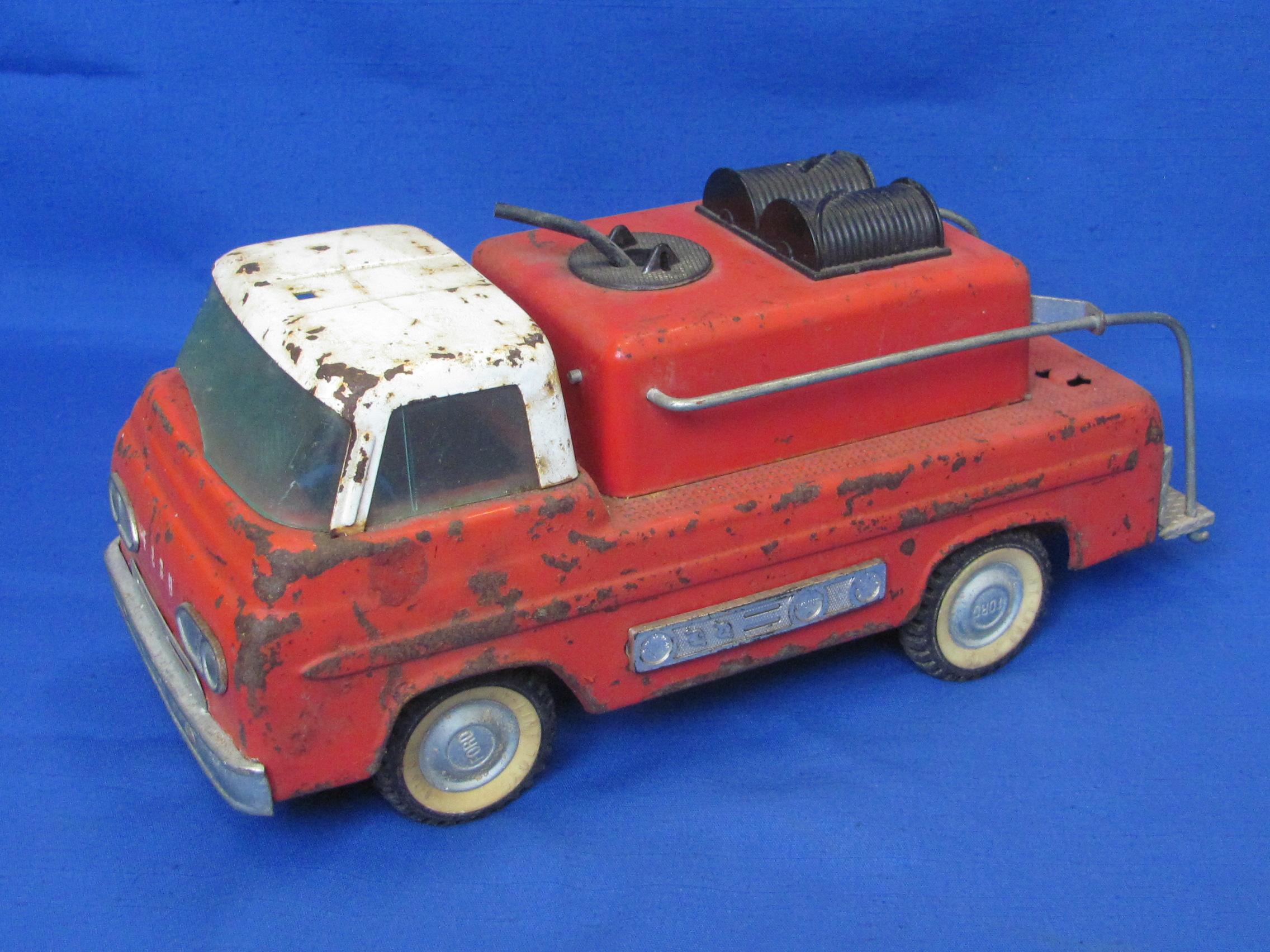 Nylint Ford Fire Truck – 12” long – Pieces Missing