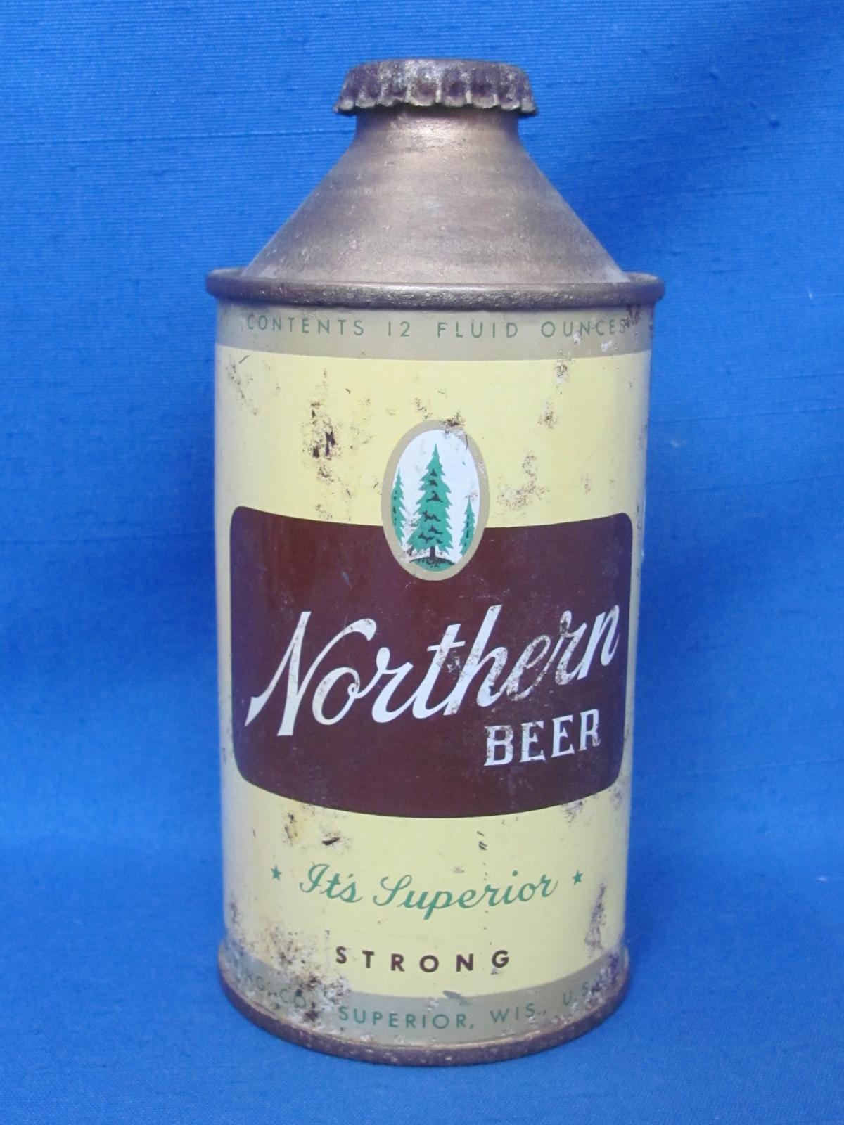 Steel Cone Top Beer Can “Northern Beer” - Superior, Wisconsin “It's Superior”