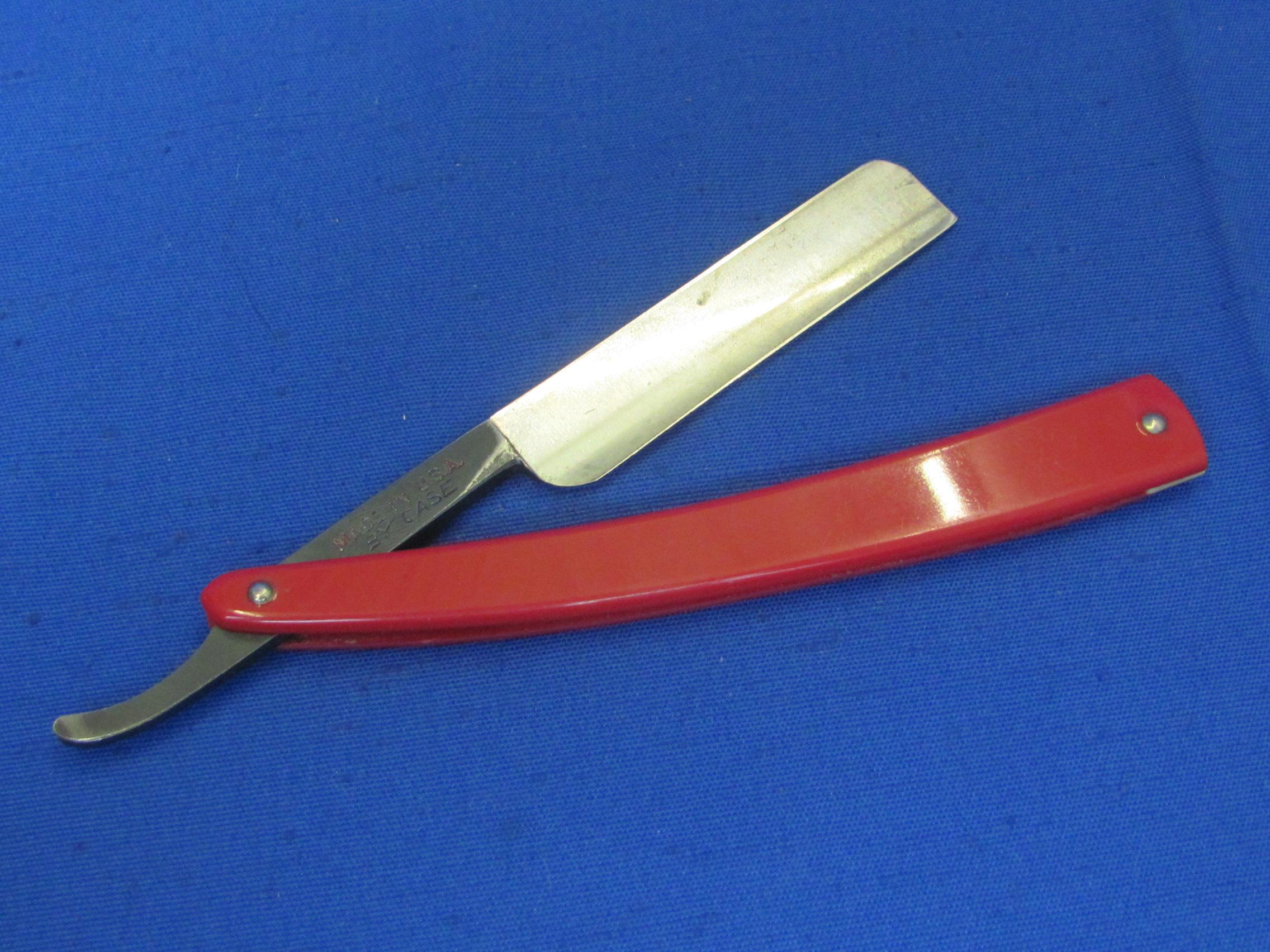 “Red Imp” Straight Razor with Genco Case – Marked “Made in USA by Case”