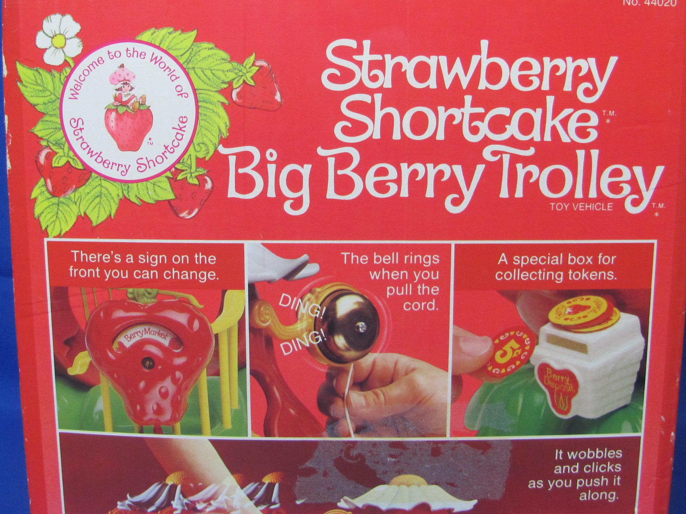 1980 Strawberry Shortcake Big Berry Trolley in Original Box – Has a couple tokens in box