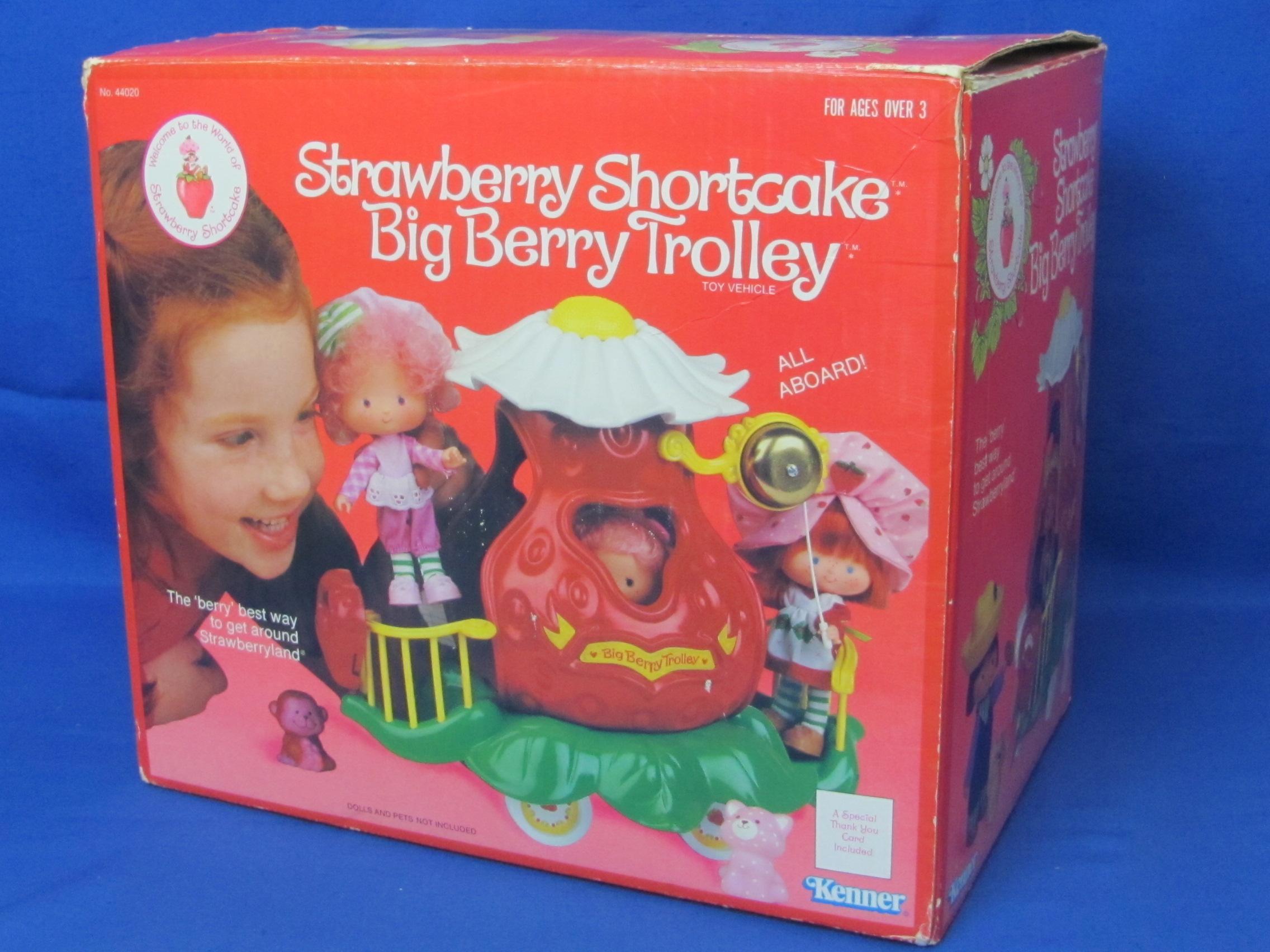 1980 Strawberry Shortcake Big Berry Trolley in Original Box – Has a couple tokens in box