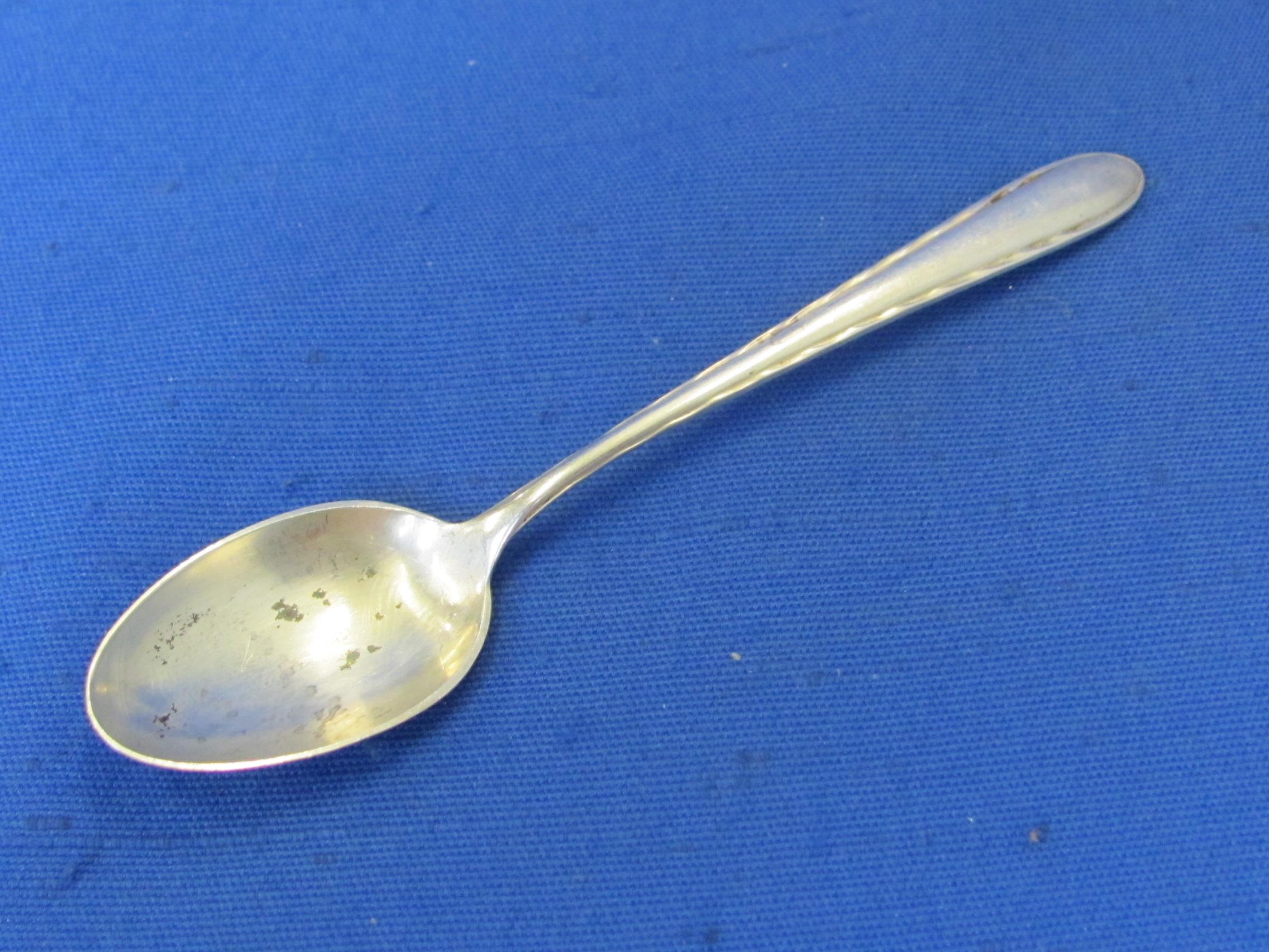 Towle Sterling Silver Demitasse Spoon in Silver Flutes pattern – 4 1/4” - 10.0 grams