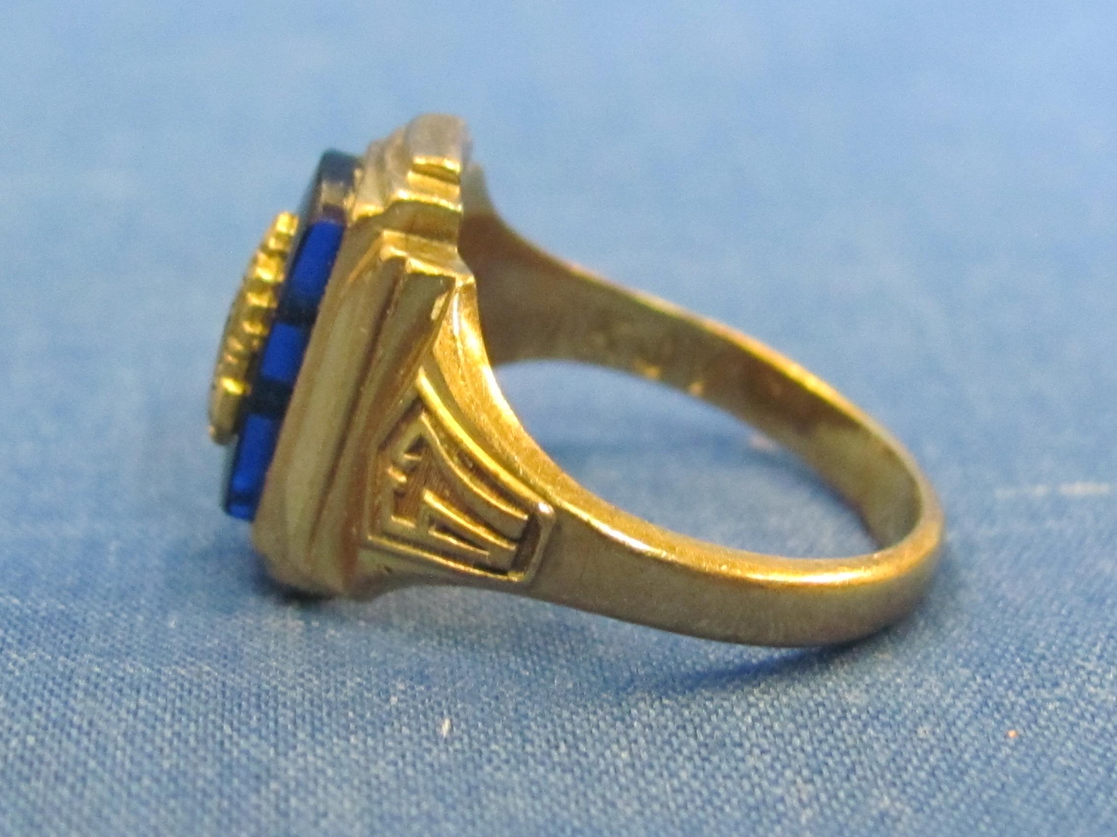 10 Kt Gold Class Ring – 1967 – Franklin Patriots – Size 5.75 – Total weight is 4.9 grams