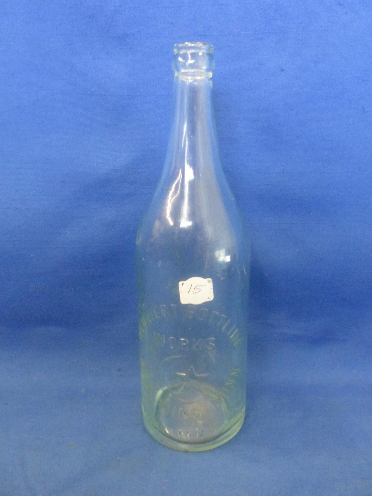 Vintage Glass Bottle “Reichert Bottling Works” Red Wing, MN 11 ¾”H -