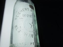 Vintage Glass Bottle “Reichert Bottling Works” Red Wing, MN 11 ¾”H -