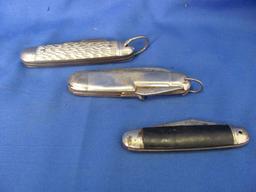 Lot Of 3 Antique Pocket Knives (KampKing) Other 2 Have No Markings