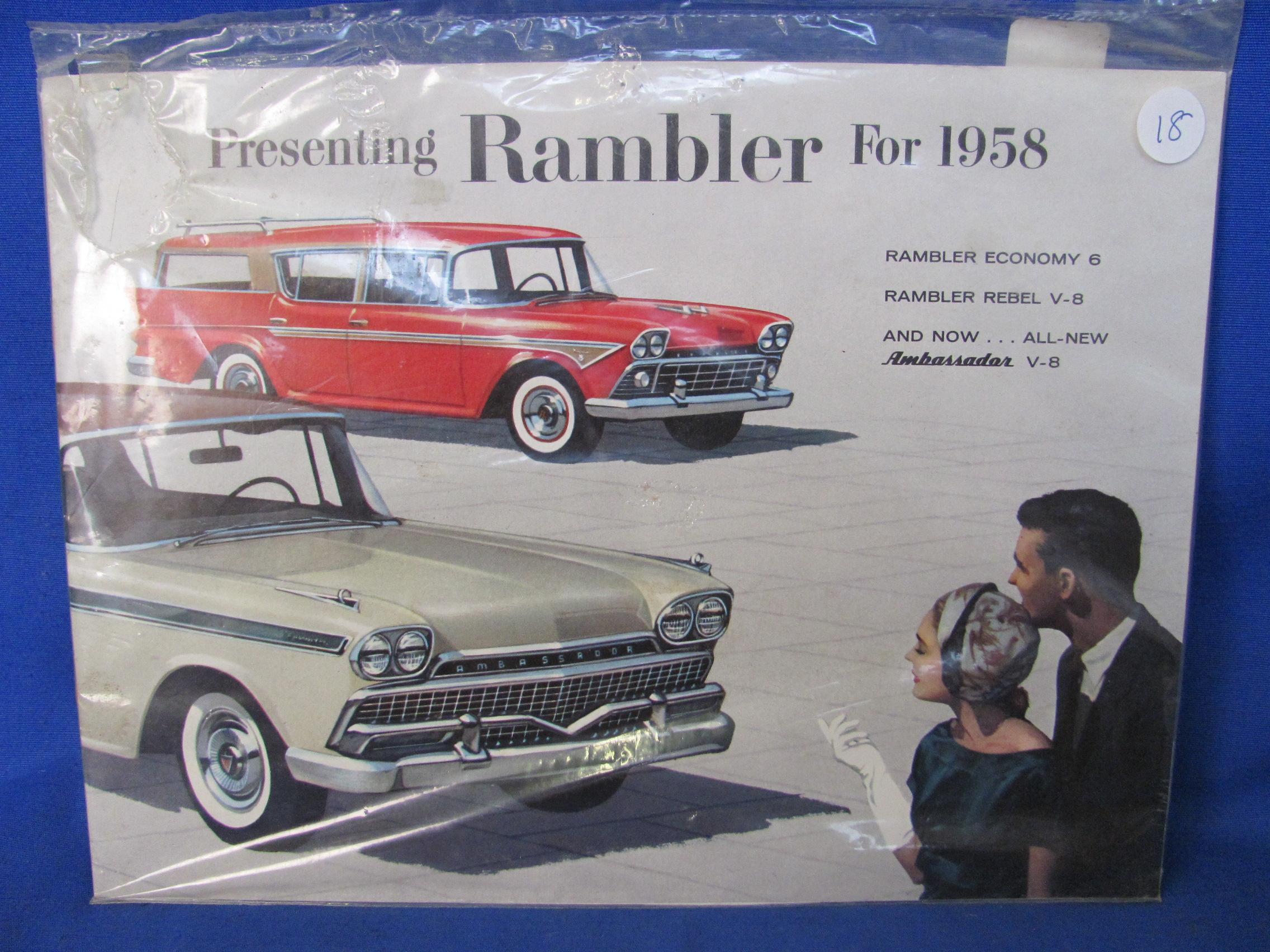 1958 Rambler Original Car Dealer Sales Brochure / Catalog