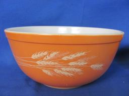 Pyrex Autumn Harvest Wheat Orange 2.5 L Nesting Mixing Bowl & 401 Bowl 750ml