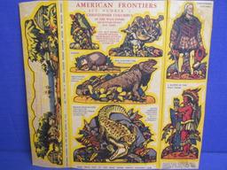 Quaker Puffed Wheat (1930's) Cereal Box cut-outs “American Frontiers” #1 & #2