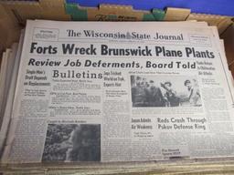 WWII News Paper Headlines/Front Pages Etc. Mostly 1944-45 – Photos a sampling